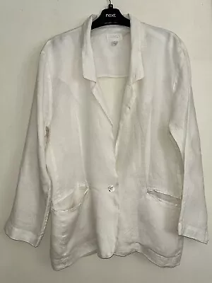 Buy Original Vintage GHOST 80’s/90’s White Linen Jacket Duran Style Andrea Sargeant • 37£