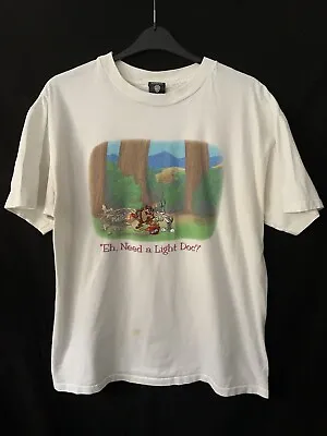 Buy Vtg 90s Warner Bros Studio Store Tasmanian Devil Bugs Bunny Print Tshirt Top XL • 6£