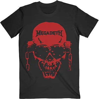 Buy Megadeth T-Shirt Red Vic Hi Contrast Band Official New Black • 15.95£