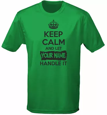 Buy Keep Calm  Your Name  Handle It Personalised Premium Kids Unisex Custom T-Shirt • 9.93£