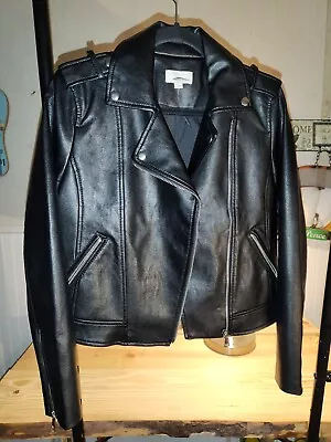 Buy Loft Black Faux Leather Jacket Size XS NWT • 24.70£