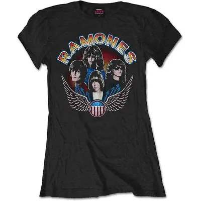 Buy Ramones Vintage Wings Photo T-Shirt Black New • 21.16£