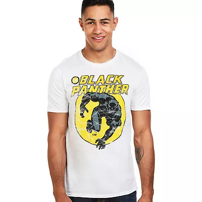 Buy Official Marvel Mens The Black Panther T-shirt White S - XXL • 9.99£