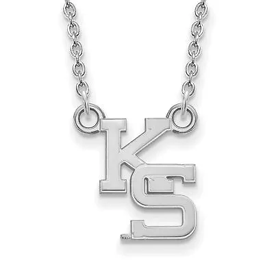 Buy Kansas State Wildcats School Letters Logo Pendant Necklace In Sterling Silver • 60.61£