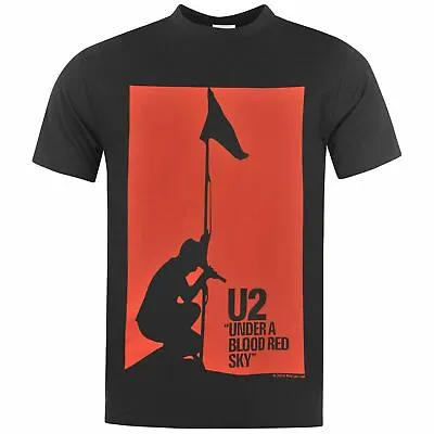 Buy Official U2 Under A Blood Red Sky Mens Black T Shirt U2 Tee • 14.95£