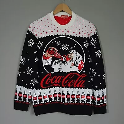Buy Coca Cola Christmas Red Jumper UK Size Medium Mens M - Coke Santa Claus • 19.95£