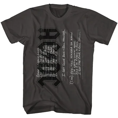 Buy ACDC Rock & Roll Thunder Lyrics Men's T Shirt Official Band Merch • 41.26£