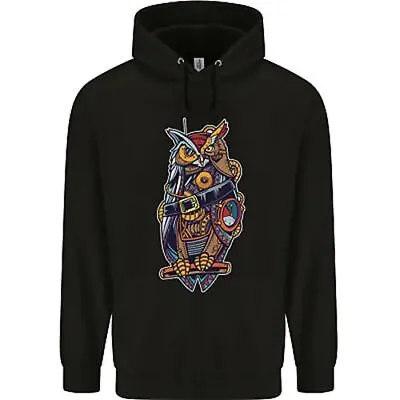 Buy Funny Steampunk Pirate Owl Mens 80% Cotton Hoodie • 24.99£
