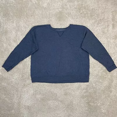 Buy Hanes Mens Extra Large Sweatshirt Vintage Blank Jumper Y2K Plain Top Crewneck • 12.99£
