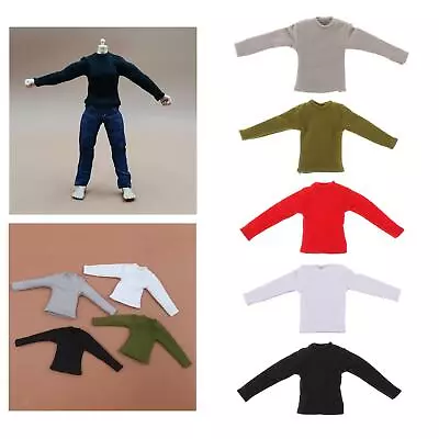 Buy Fashionable 1/12 Long Sleeve T-shirt Clothes, Handmade Miniature Doll Clothes • 9.61£