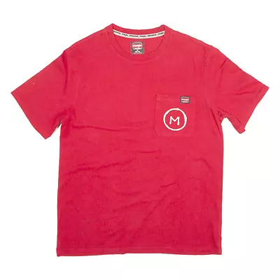 Buy WRANGLER T-Shirt Red Short Sleeve Mens M • 7.99£