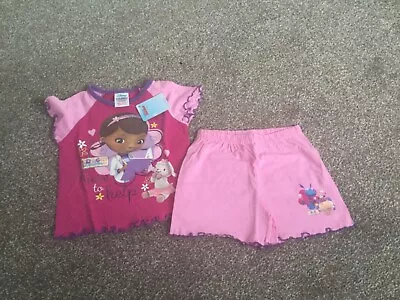 Buy Girls Lovely NEW Pink Disney Doc Mcstuffins Shorts Pyjamas.From Sizes 18-24/4-5 • 4.50£
