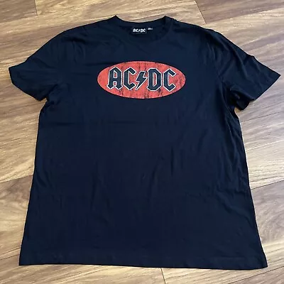 Buy AC/DC Mens Black Short Sleeve Merch T-shirt Size 2XL • 9.99£
