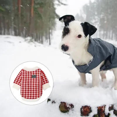 Buy Dog Warm Sweater Wool Dog Jacket Warm Fleece Dog Jacket Warm Pet Costume Fashion • 9.05£