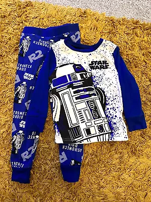 Buy Star Wars R2D2 PJs Kids Boys 4-5 Years Pyjamas Snuggle Fit Character UK • 4.99£