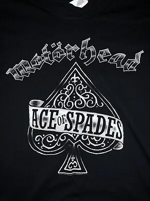 Buy Vintage Motorhead Rock N’ Roll Band T-Shirt Concert Size XL Ace Of Spades Black • 33.07£