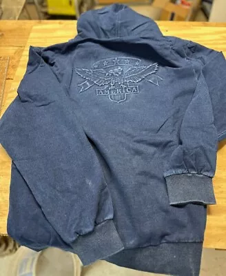 Buy Hoodie Size Xl Stone Washed With Embossed Maga American Eagle  Design  82 • 8.69£