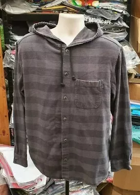 Buy FW17 Supreme Hooded Buffalo Flannel Plaid Shirt Size L Large Grey  • 175£