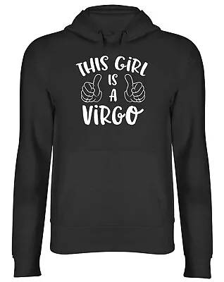 Buy This Girl Is A Virgo Zodiac Mens Womens Hooded Top Hoodie Gift • 17.99£