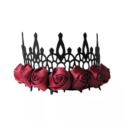 Buy  Rose Shape Tiaras Gothic Costume Delicate Headwear Halloween Headband Fashion • 9.19£
