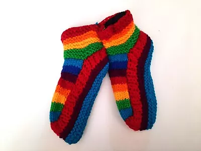 Buy Socks Woolen Slippers Shoes Handknit NaturalWool  Ideal  Gift • 15.99£