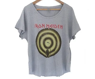 Buy Rare Women's IRON MAIDEN Number Of The Beast LP Centre Label T-shirt XL • 24.99£