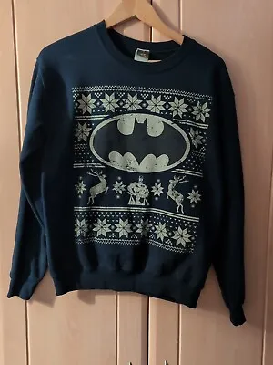 Buy Batman Christmas Jumper - Blue, Small • 9.99£