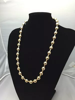 Buy Chain Unique Men/lady 24  Heavy Gold Coloured Link Chain Ball Necklace Jewelry 8 • 2.99£