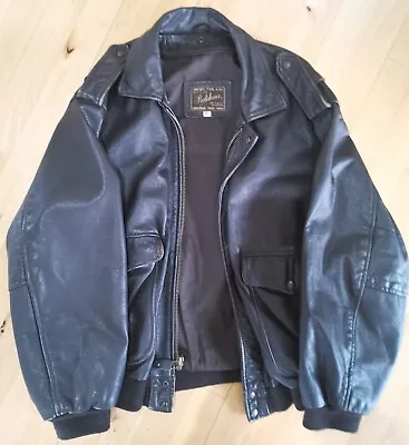Buy Redskins Men's Dark Brown Heavy Military Style Leather Jacket • 50£