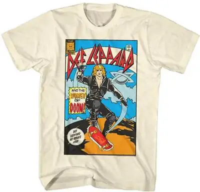 Buy Def Leppard And The Women Of Doom! Comic Cover Adult T Shirt Metal Music Merch • 40.37£