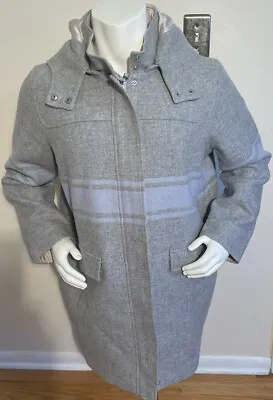 Buy A|X Armani Exchange Winter Coat Woman With Hoodie Long Gray Size XL SRP 398$ • 93.55£