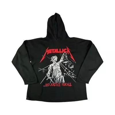 Buy Vintage 2002 Black Metallica ...And Justice For All Double Sided Hoodie XL/XXL • 85£