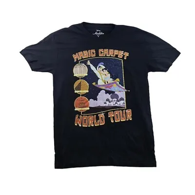 Buy Disney T Shirt Medium M Black Aladdin Magic Carpet World Tour Cotton Mens • 6.59£