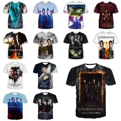 Buy Unisex 3D Supernatural Casual Short Sleeve T-Shirt Pullover Tee Top Gifts UK • 10.79£