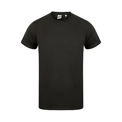 Buy Mens Short Sleeve T-Shirt Crew Neck Soft Stretch Cotton Top Tee Sports Gym • 9.22£