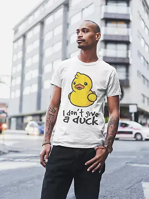 Buy I Don't Give A Duck Men's T-Shirt | Screen Printed | Funny Rude • 12.95£