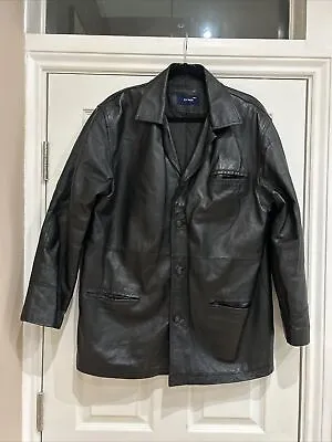Buy Vintage Leather Coat Jacket ‘For Men’ 22.5in Chest • 28£