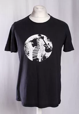 Buy Gorillaz Band T-Shirt Big Logo Black White Men's L Blur Teenage Cancer Trust • 21£