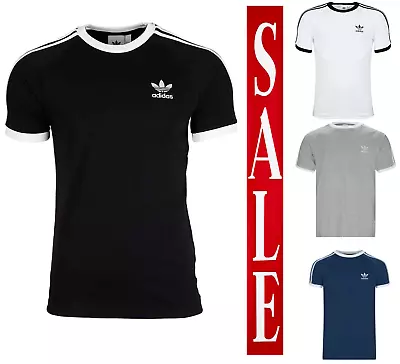 Buy Adidas T Shirt Mens Originals 3 Stripes Cotton Crew Neck Short Sleeve Top • 13.99£
