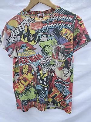 Buy Marvel Comics T Shirt MEDIUM • 6.95£