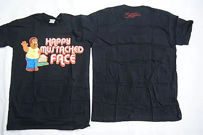 Buy Cleveland Show Happy Mustached Face T Shirt New Official Tv Show Family Guy  • 5.99£