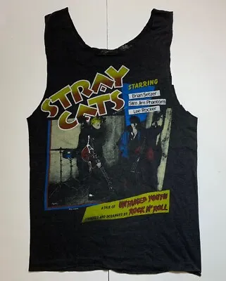 Buy Vintage STRAY CATS 1983 Rock Concert T-Shirt  Struttin' Across America  ORIGINAL • 59.11£