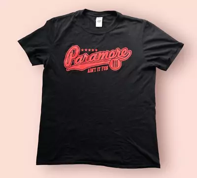 Buy Paramore T Shirt Men's Large Black Hayley Aint It Fun III Logo Official Gildan • 18.99£