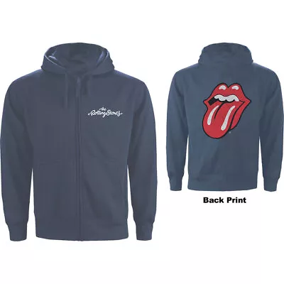 Buy The Rolling Stones Classic Tongue Blue Official Unisex Hoodie Hooded Top • 40.32£