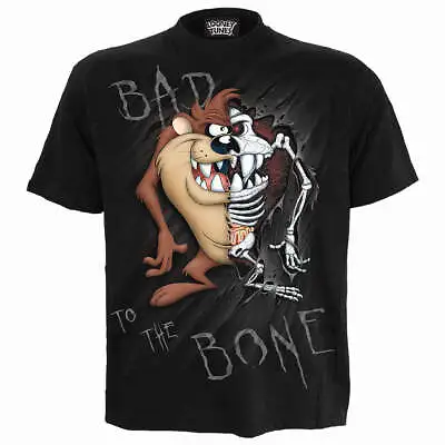 Buy TAZ - BAD 2 D BONE - Front Print T-Shirt Black • 18.99£