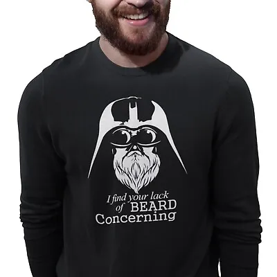 Buy Darth Vader Beard Sweatshirt Gift Funny Joke Jumper Dad Fathers Grandad Sweater • 23.99£