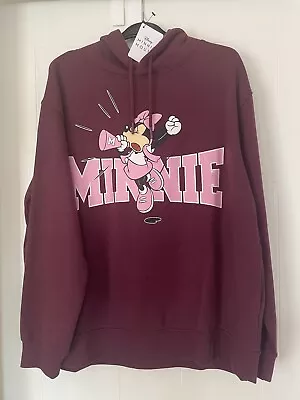 Buy NEW DISNEY, Minnie Mouse Hoodie Sweatshirt/Jumper Ladies Primark, Large, 14-16 • 14.99£