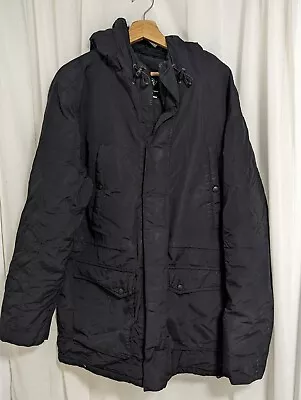Buy Dickies Workwear Black Hooded Coat XL Padded Jacket Work Outdoors Full Zip • 27.99£