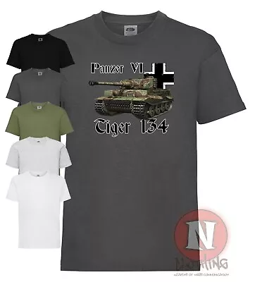 Buy Tiger Tank 134 T-shirt WW2 Army Military Vehicle Reenactor WoT Kids Tee • 9.99£