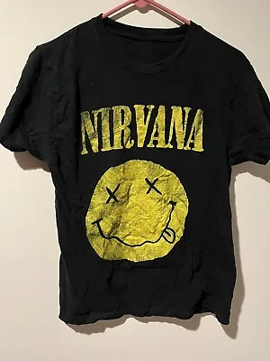 Buy Womens Nirvana T Shirt Medium M Smiley Face  • 4.32£